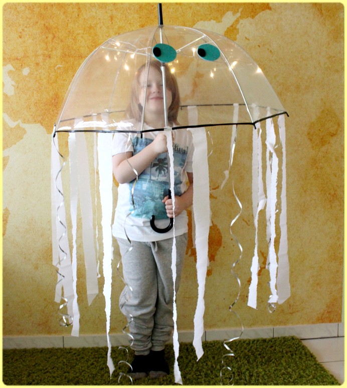 Qualle DIY Kostüm Fasching Karneval basteln Kinder kreativ (1)