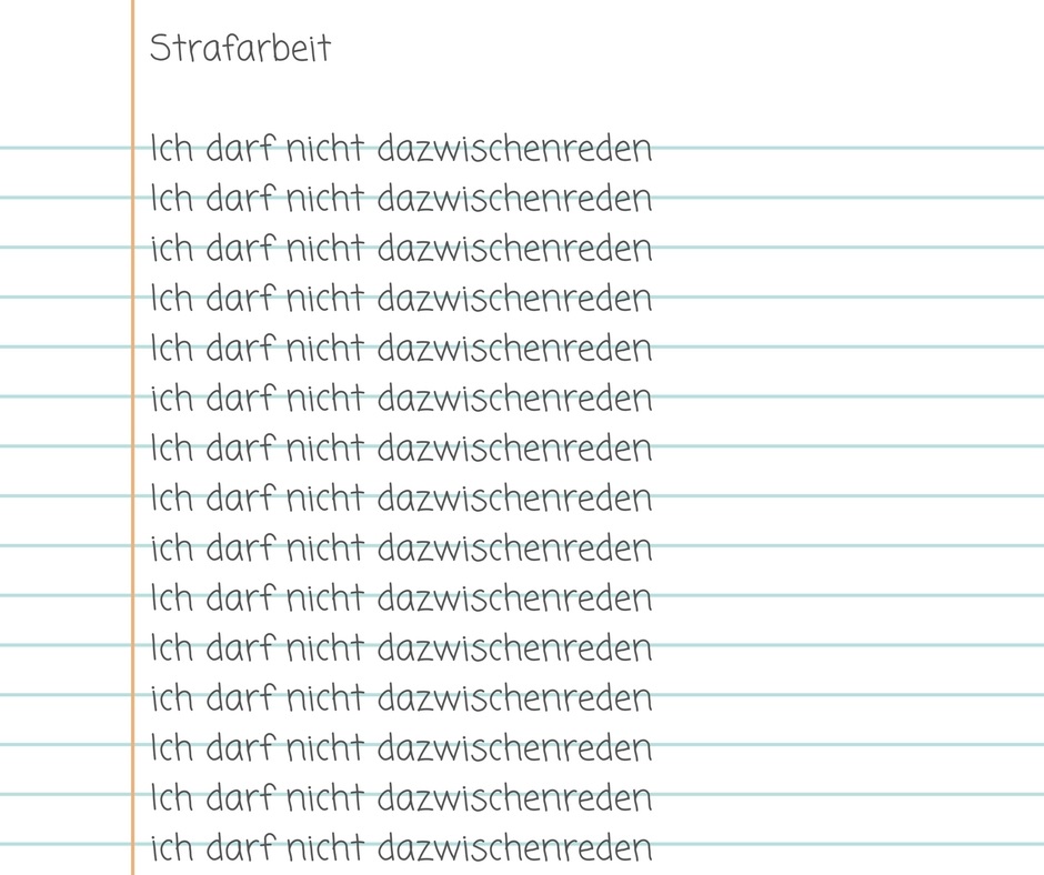 Am Schnellsten Strafarbeiten Zum Ausdrucken