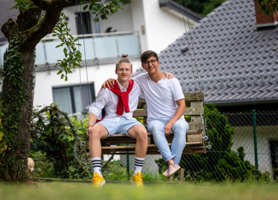 Sascha Lotz 29.06.2018 WNB / Hemsbach / Gespräch mit Schüler Luca Heyden über seine ausgezeichnete Facharbeit über Flüchtlinge.