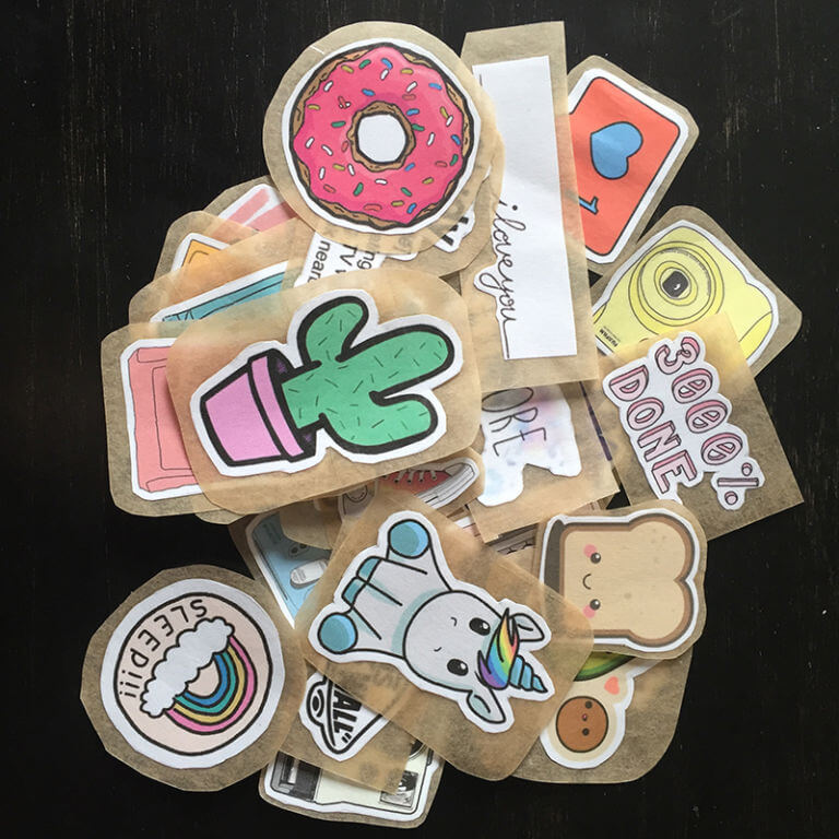 Sticker basteln mit Kindern | StadtLandKind.